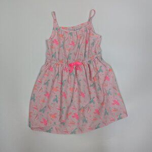 Cherokee Toddler Girls Faux Wrap Spring Bird Patterned Dress 5T